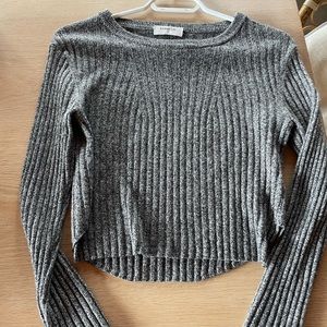 Babaton grey cropped sweater